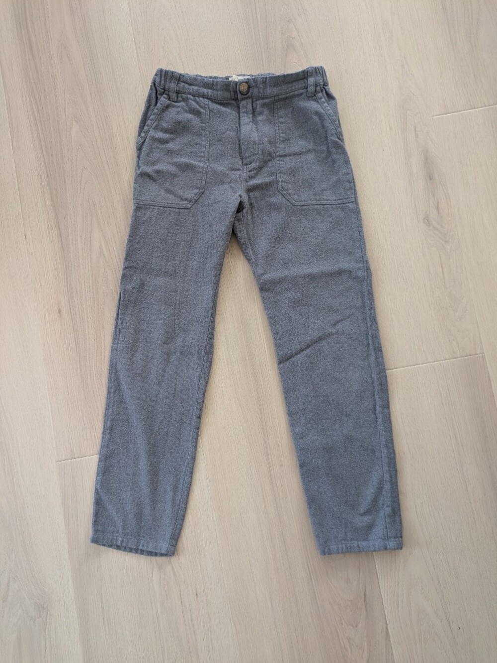 Kids Slim Straight Bottoms in Grey